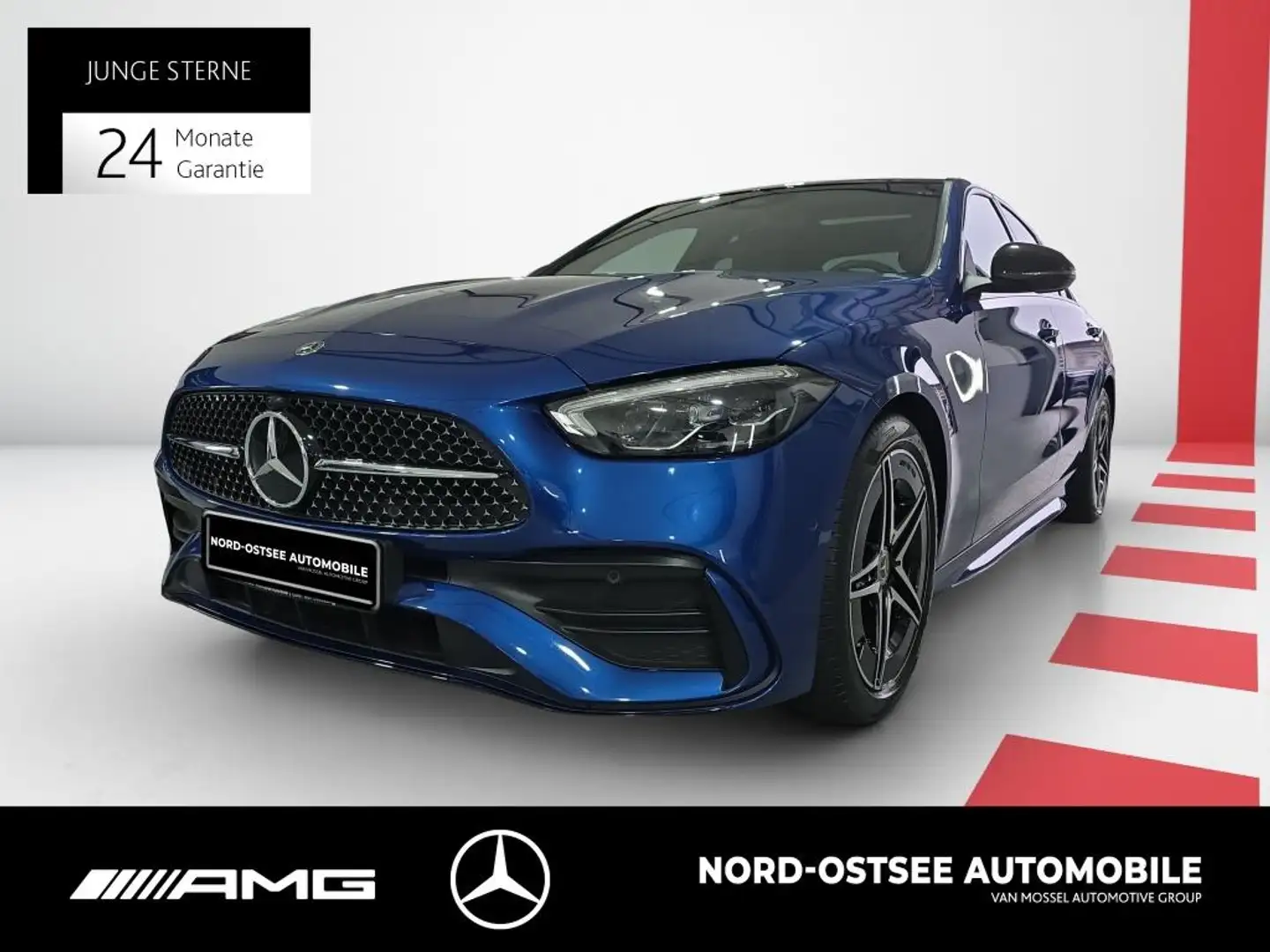 Mercedes-Benz C 300 LIM. AMG KAMERA PANO SITZHZG BURMESTER LED Blau - 1
