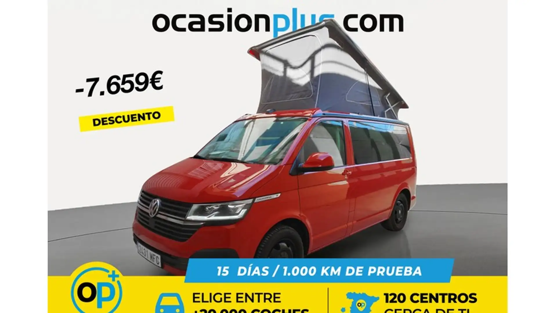 Volkswagen T6 California 2.0TDI BMT Beach Camper DSG 150kW Rojo - 1