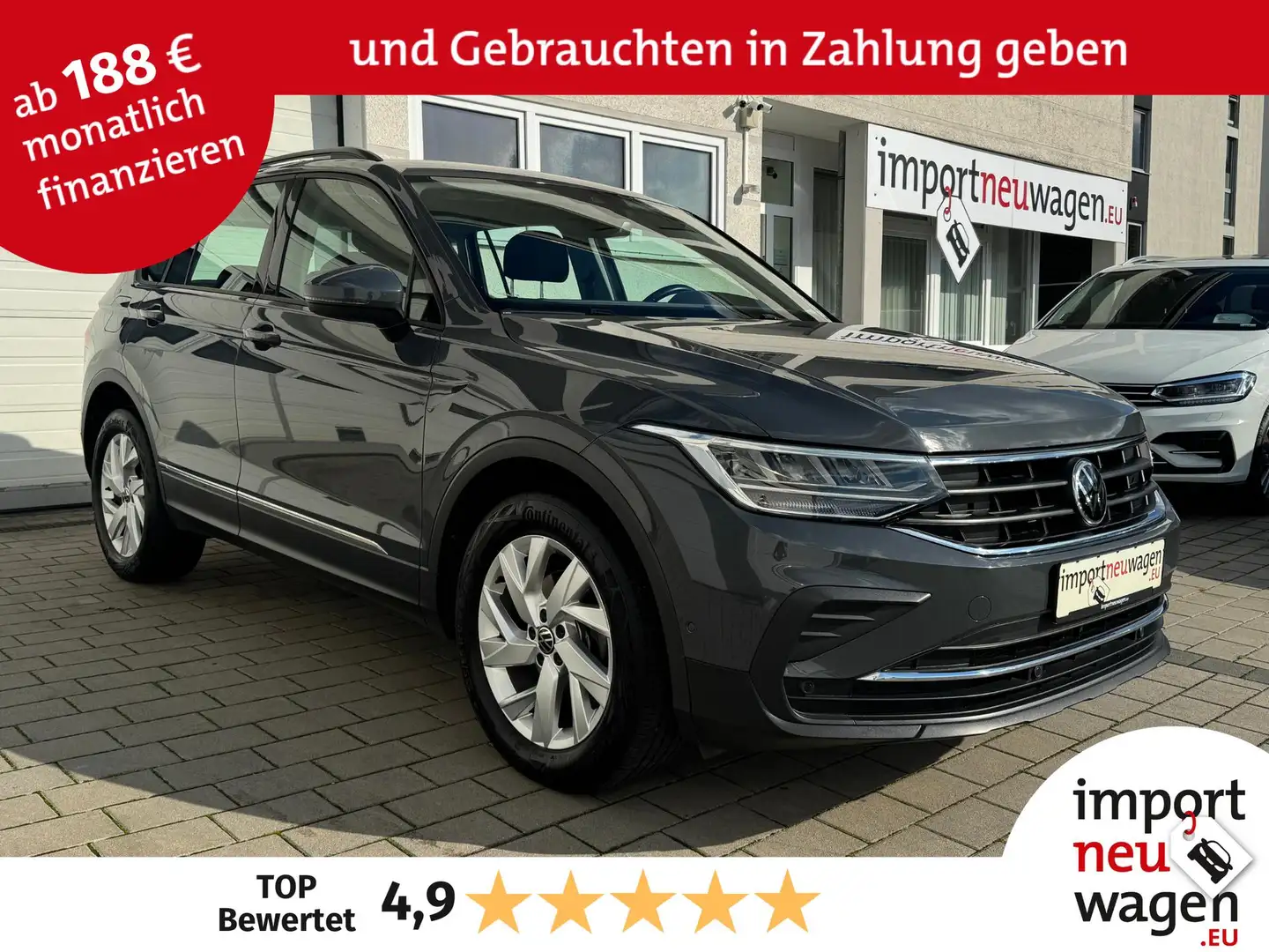 Volkswagen Tiguan Life 2.0 TDI DSG 4Motion AHK+NAV+RFK+Side Assist! Gris - 1