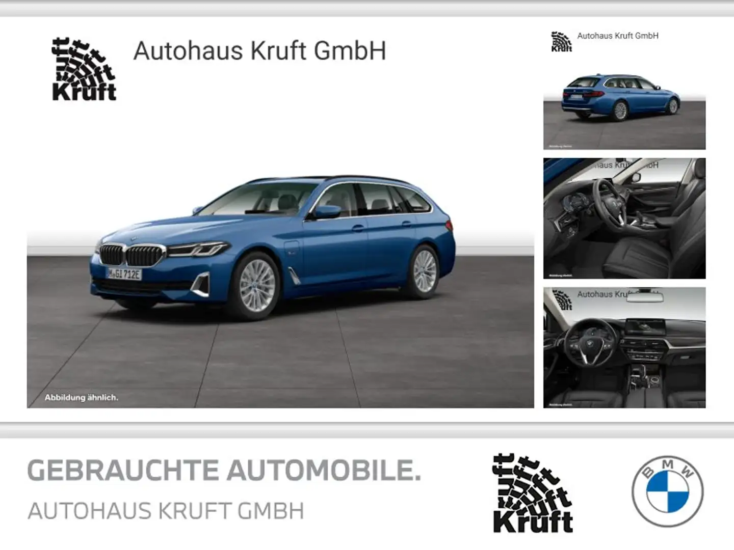 BMW 520 e Touring LUXURY+LC PROF+PANO+LED+LEDER Bleu - 1