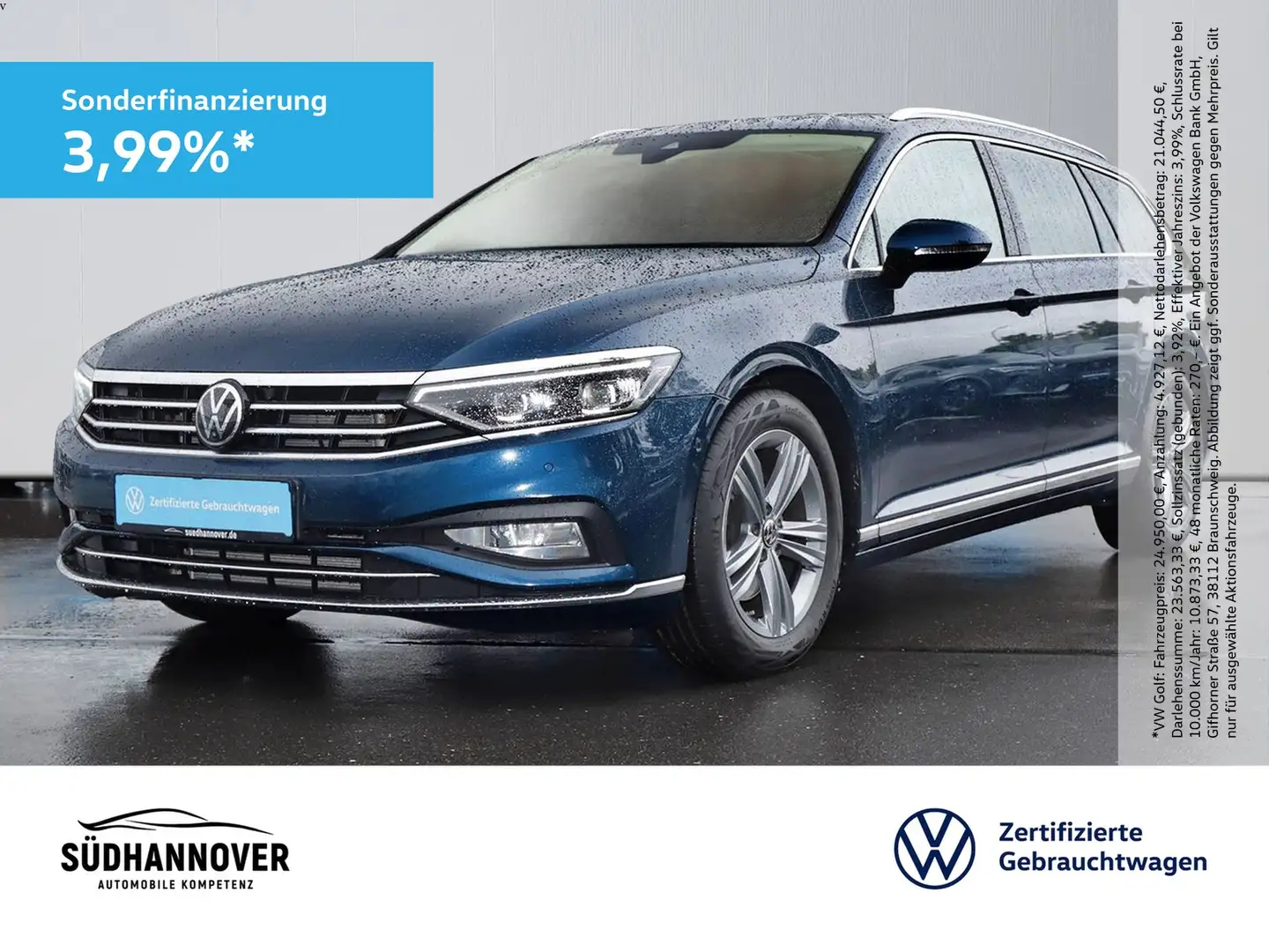 Volkswagen Passat Variant Elegance 2.0 TDI DSG AHK+PANO+LED Blau - 1