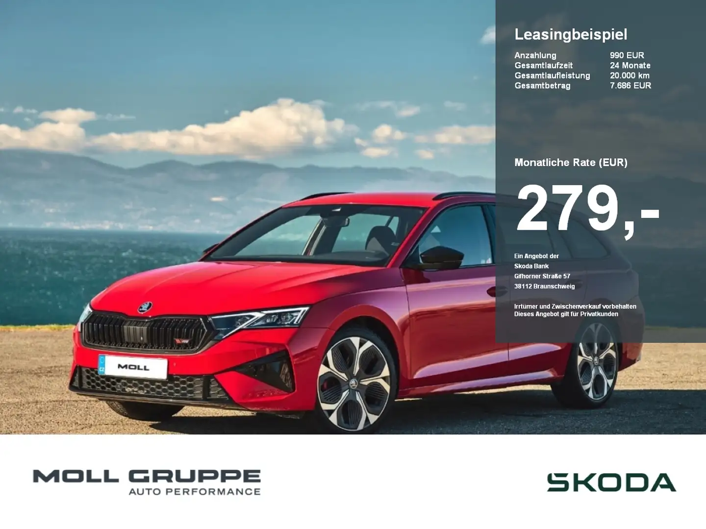 Skoda Octavia Combi RS 2,0 TSI Grijs - 1