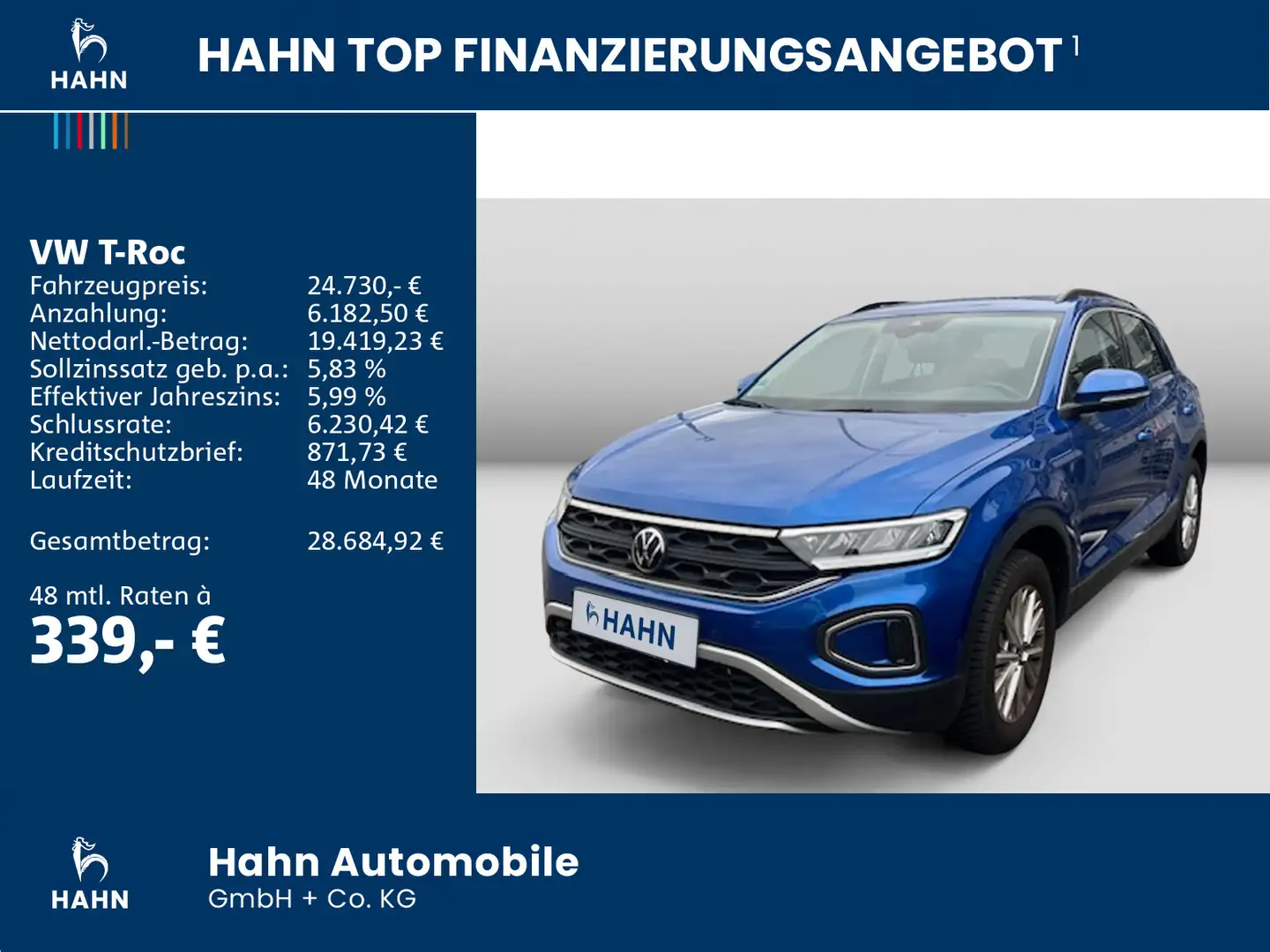 Volkswagen T-Roc 1.5TSI Life LED Climatr SHZ AppConn Blau - 2