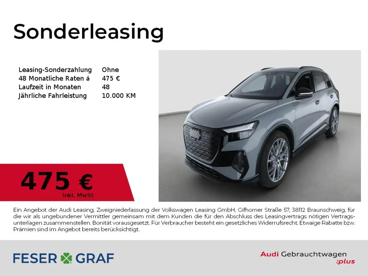 Audi Q4 e-tron 45 e-tron quattro ACC/Kamera/S-line/AHK/SHZ/Navi+ Grau - 1