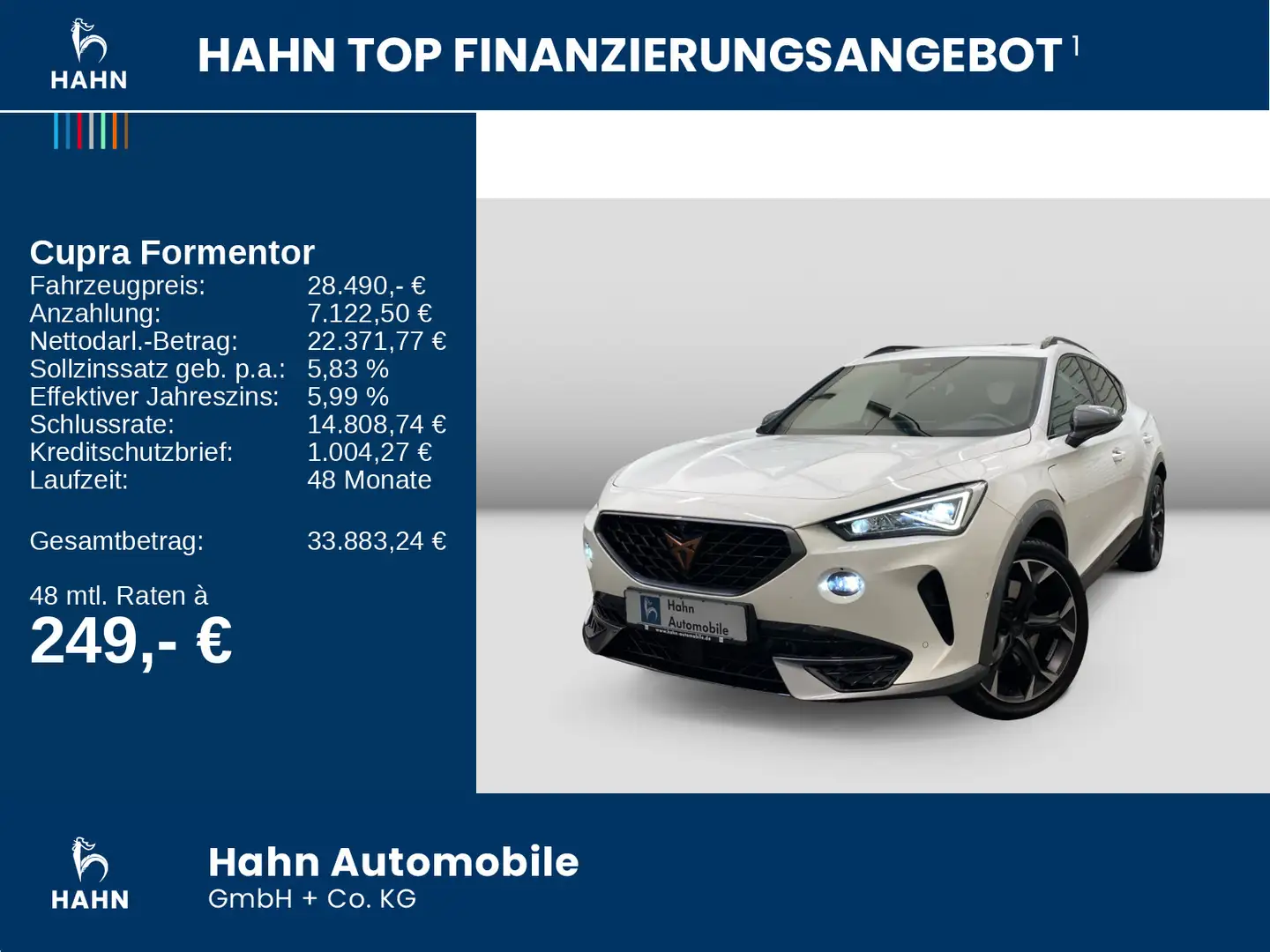 CUPRA Formentor 1.4e-HYBRID DSG VZ LED Navi Pano DCC Weiß - 2