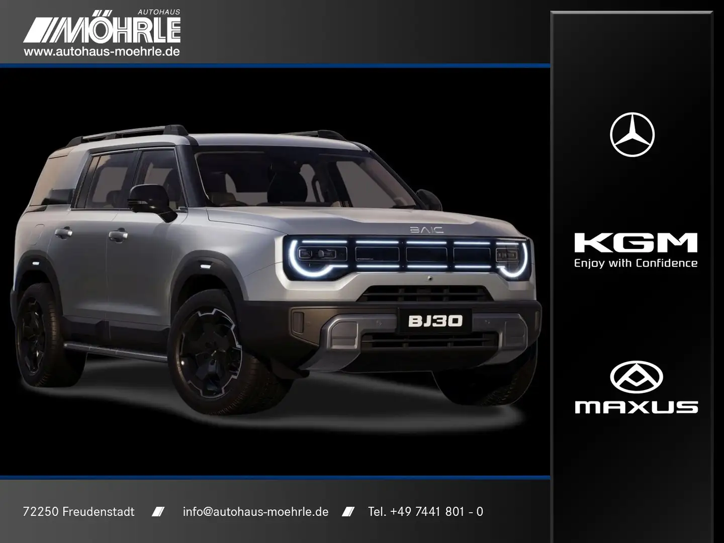 BAIC BJ30 BJ30 4WD HEV Panorama-SHD 360° Kamera LED PDC Grau - 1