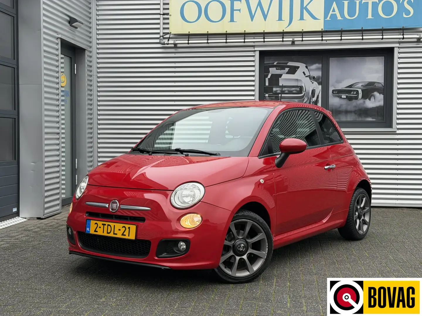 Fiat 500 0.9 TwinAir 500S NAP Airco Half Leder Bluetooth Rosso - 1