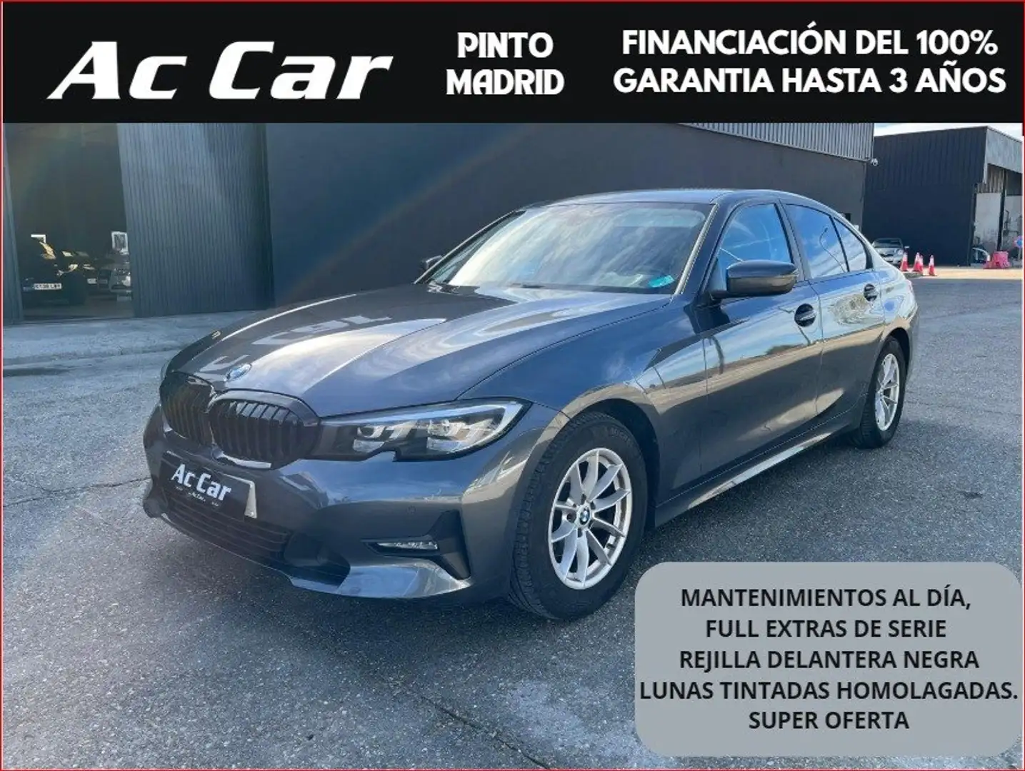 BMW 318 318d Auto. Gris - 1