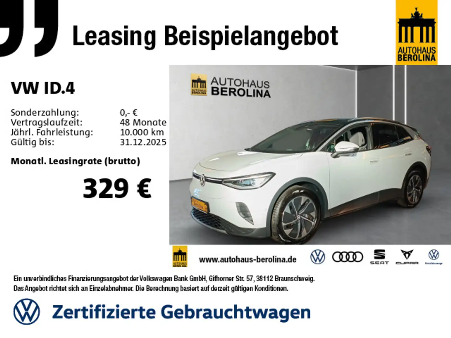 Volkswagen ID.4 Pure *IQ-MATRIX*PANO*360°*ACC*WärmeP*NAV* Weiß - 1