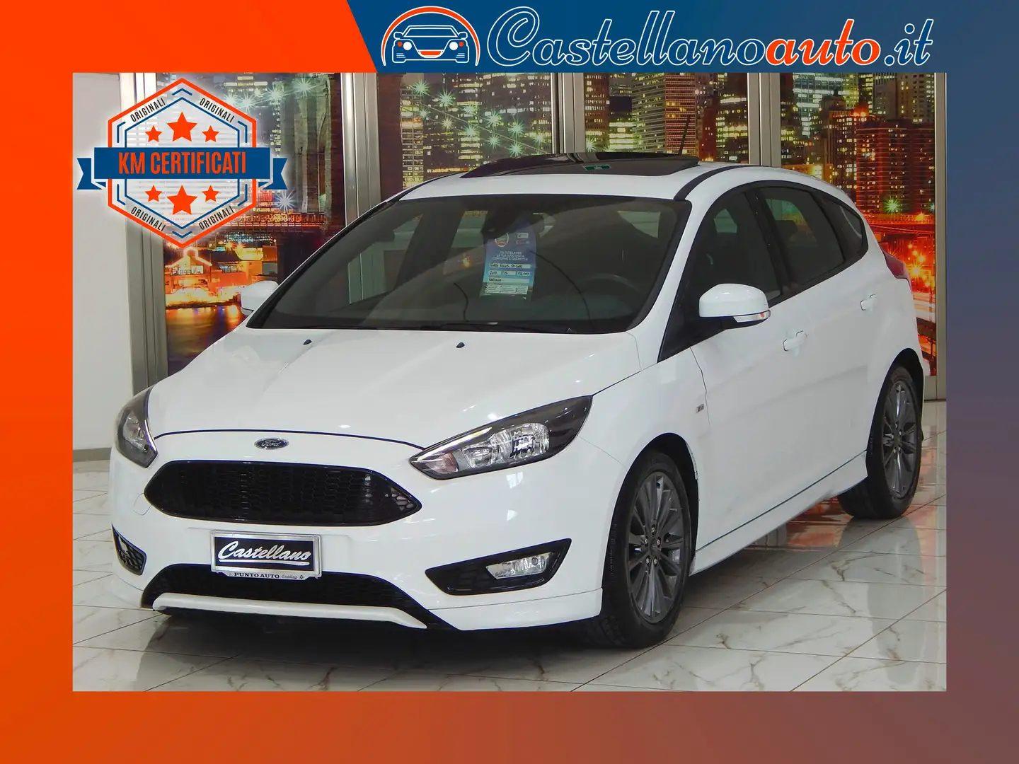 Ford Focus 1.5 TDCI ST-Line S&S 120 CV TETTO APRIBILE Blanc - 1