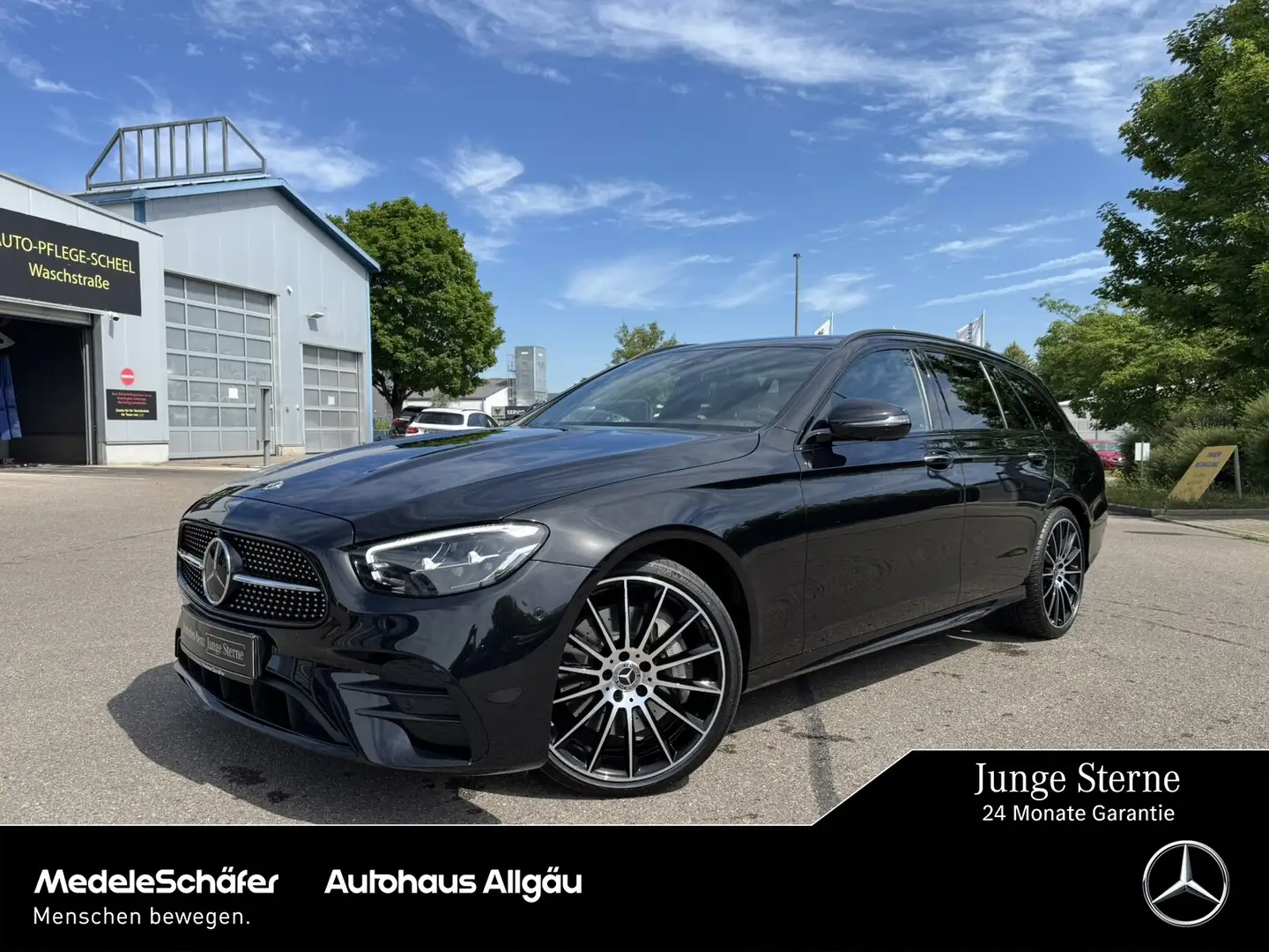 Mercedes-Benz E 400 E 400 d T 4M AMG Air Dist AHK Pano Sitzklima HUD Schwarz - 1