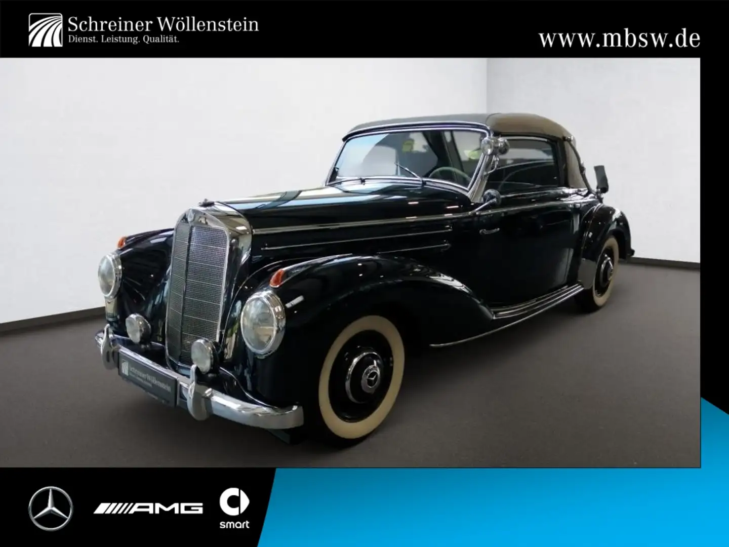 Mercedes-Benz 220 Cabrio A (187) Zustand 1- Classic-analytics plava - 1