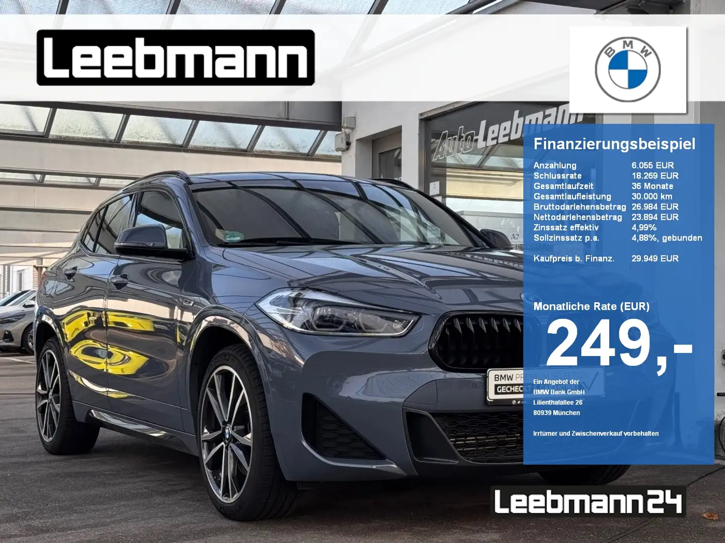 BMW X2 xDrive25e M-Sport ACC/GSD/RFK 2 JAHRE GARANTIE Grijs - 1