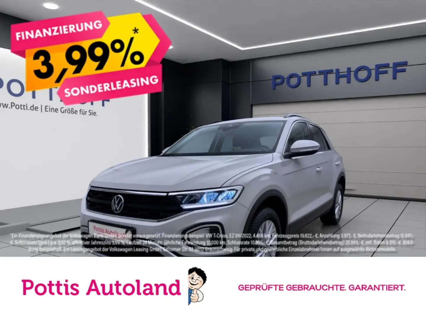 Volkswagen T-Roc 1.0 TSI LIFE PDC KLIMA ACC LED Gris - 1