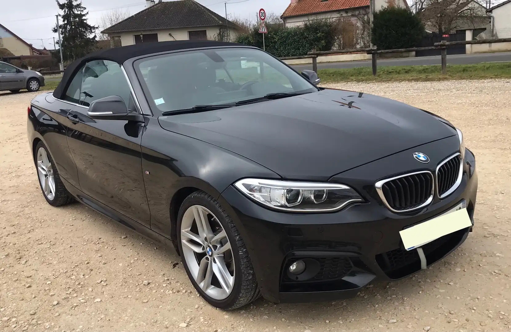 BMW 220 Cabriolet 220d 190 ch M Sport A Noir - 1