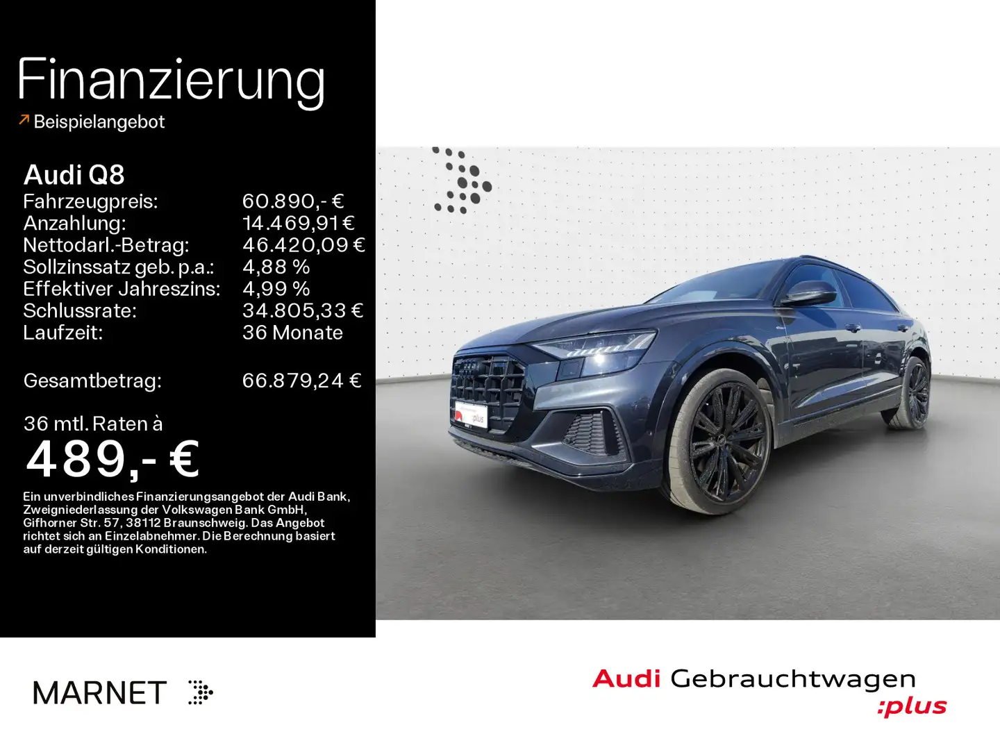 Audi Q8 50 TDI quattro S line edition*Navi*Matrix*Alu Grau - 1