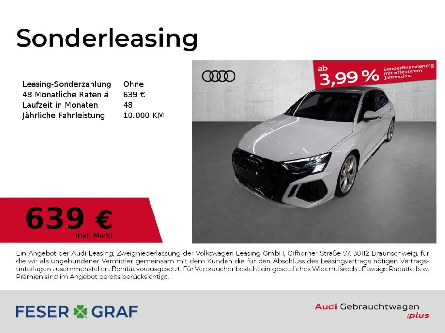 Audi RS3 Sportback S tronic HUD Sport AGA Matrix Weiß - 1