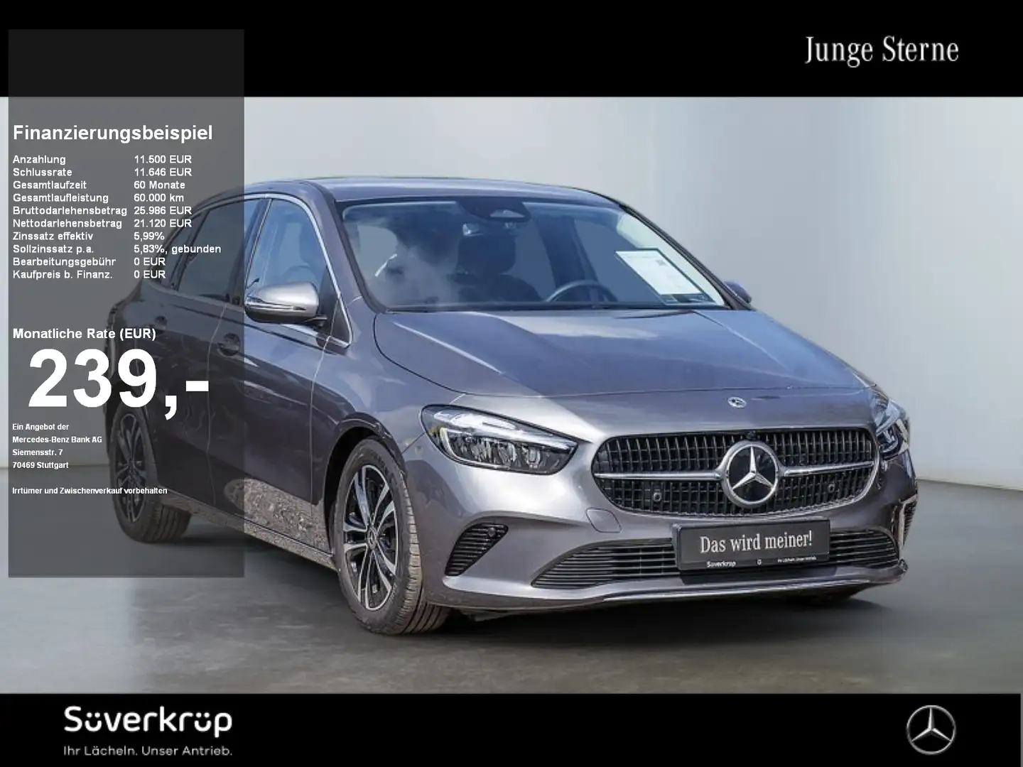 Mercedes-Benz B 200 d , +PROGRESSIVE KAMERA SPUR PDC SHZ Grau - 1