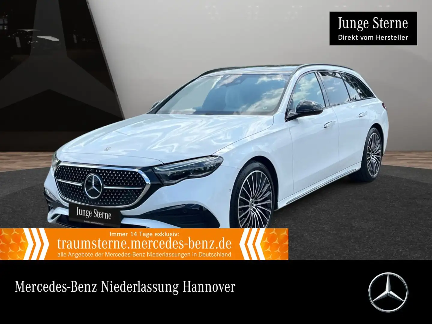 Mercedes-Benz E 300 de T 4M Hybrid AMG Fahrass 360° Pano Distr. Blanc - 1