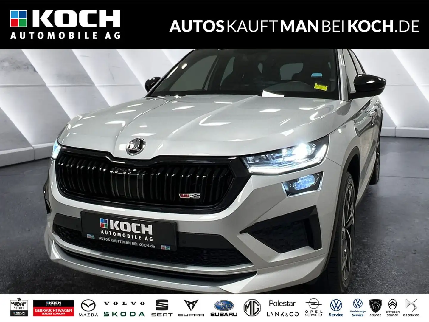 Skoda Kodiaq 2.0 TSI DSG 4x4 RS AHK PANO STHZ MATRIX Silber - 1