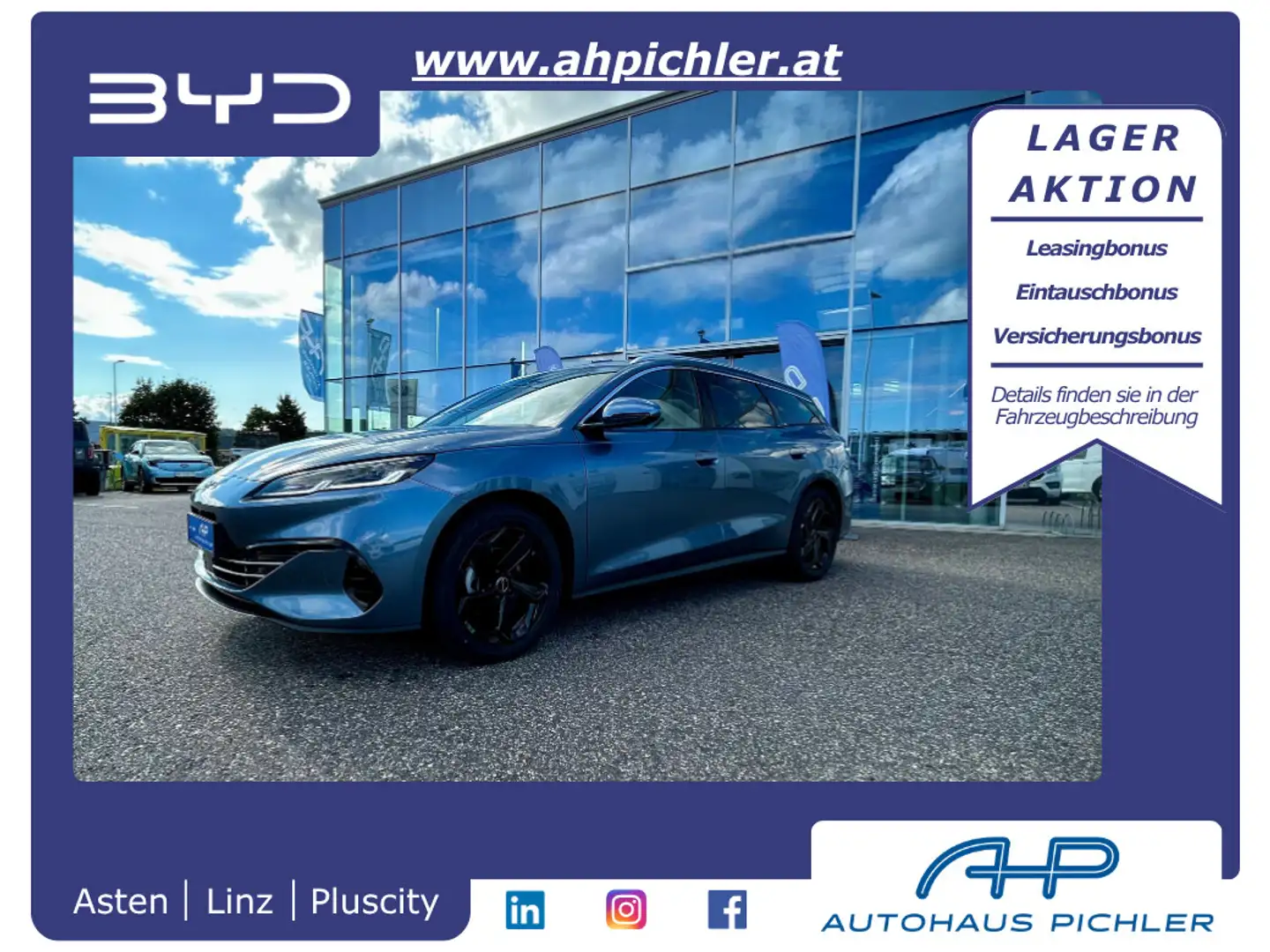 BYD Seal 6 DM-i Touring Comfort PHEV 19kWh 212PS LEASING A... Blau - 1