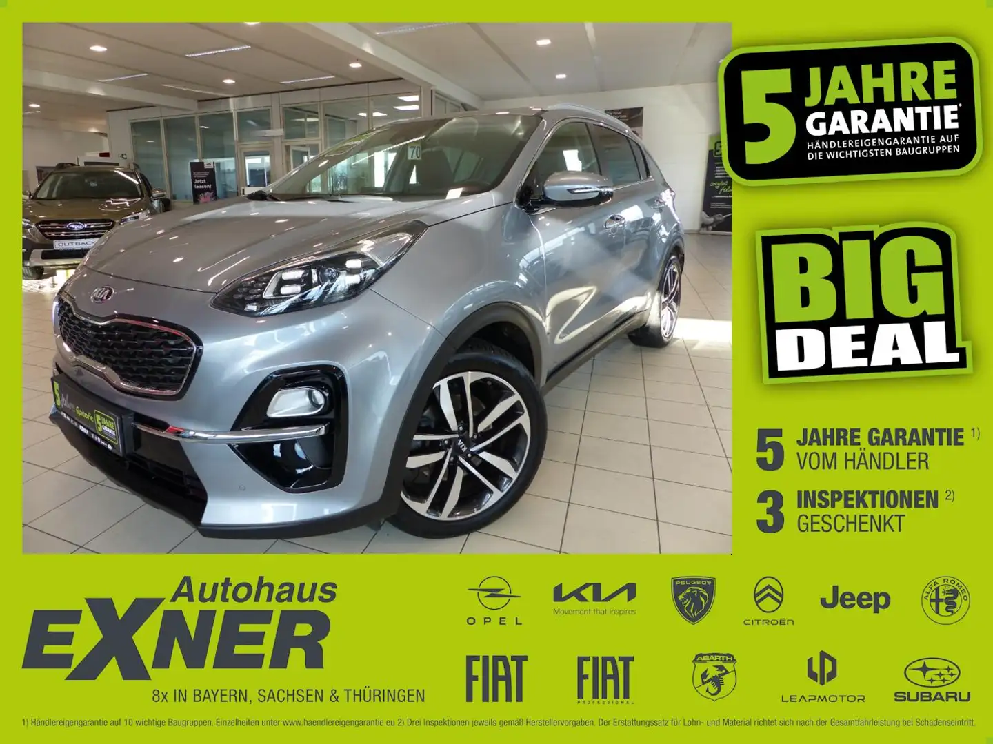 Kia Sportage 1.6 CRDi SPIRIT AWD ACC+AHK+LED+Navi+LM Silber - 1