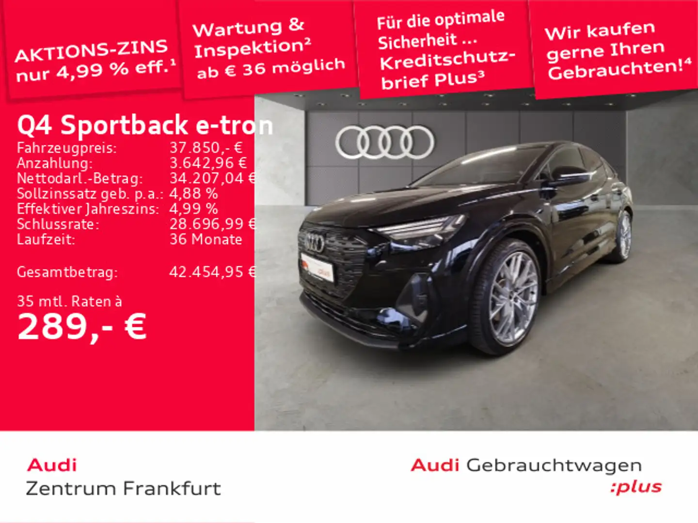 Audi Q4 e-tron 40 MatrixLED B&O ACC DAB Schwarz - 1