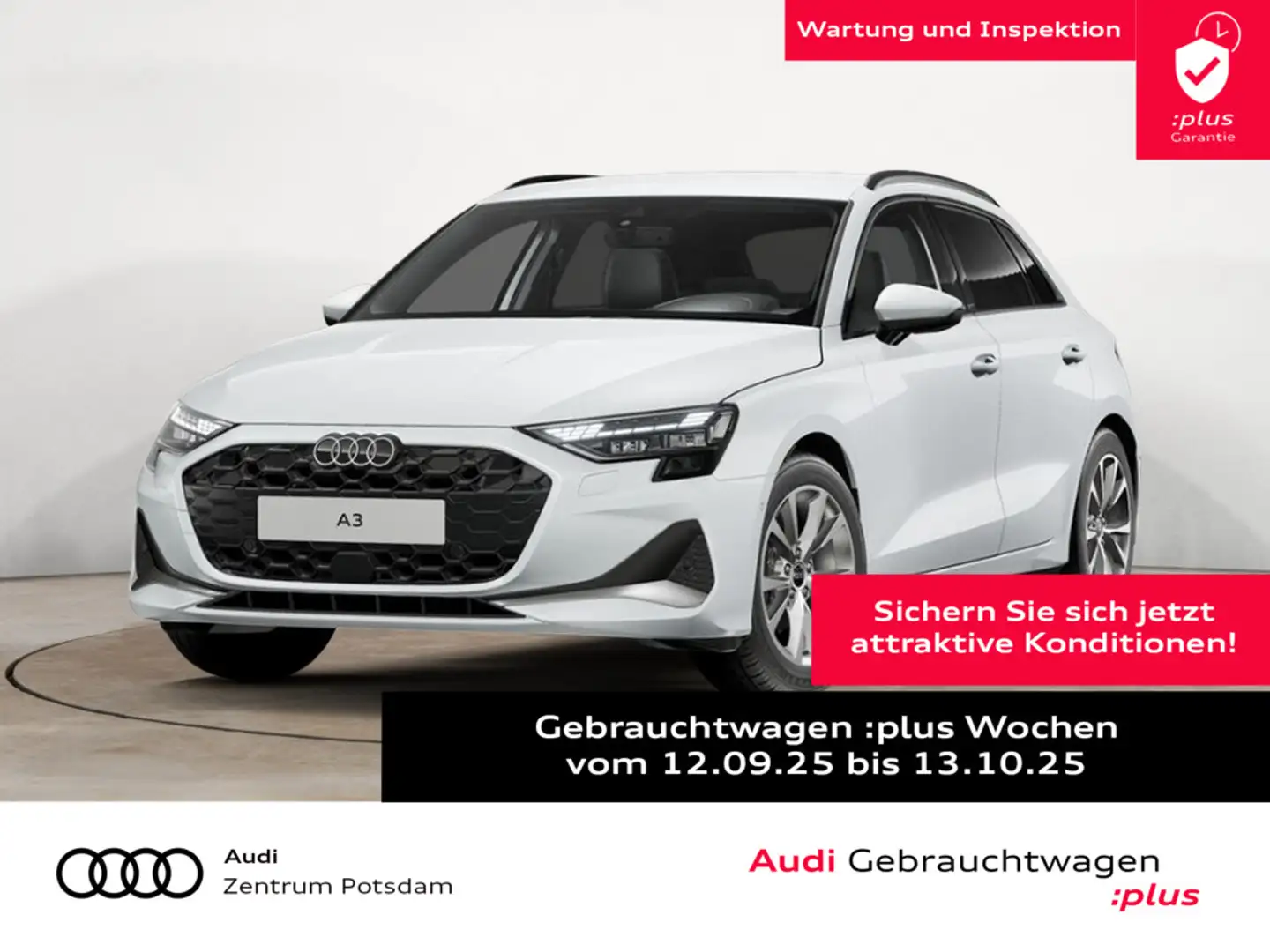 Audi A3 Sportback 30TFSI LED NAVI AHK B&O VIRTUAL Weiß - 1