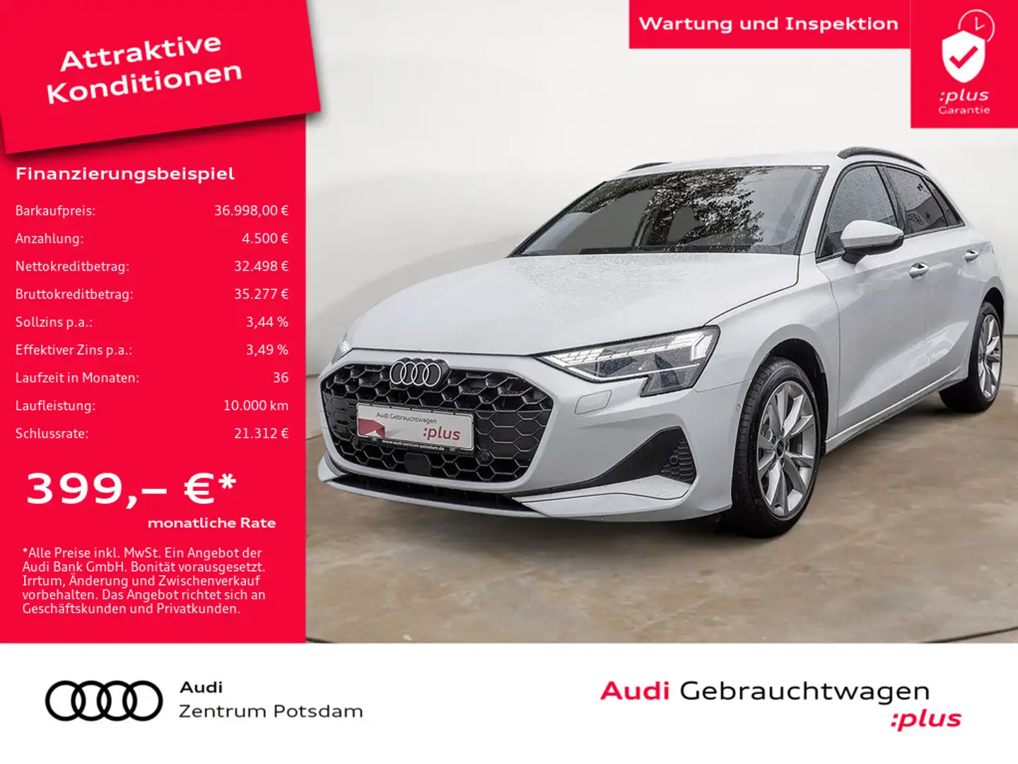 Audi A3 Sportback advanced 30 TFSI LED NAVI AHK B& Weiß - 1