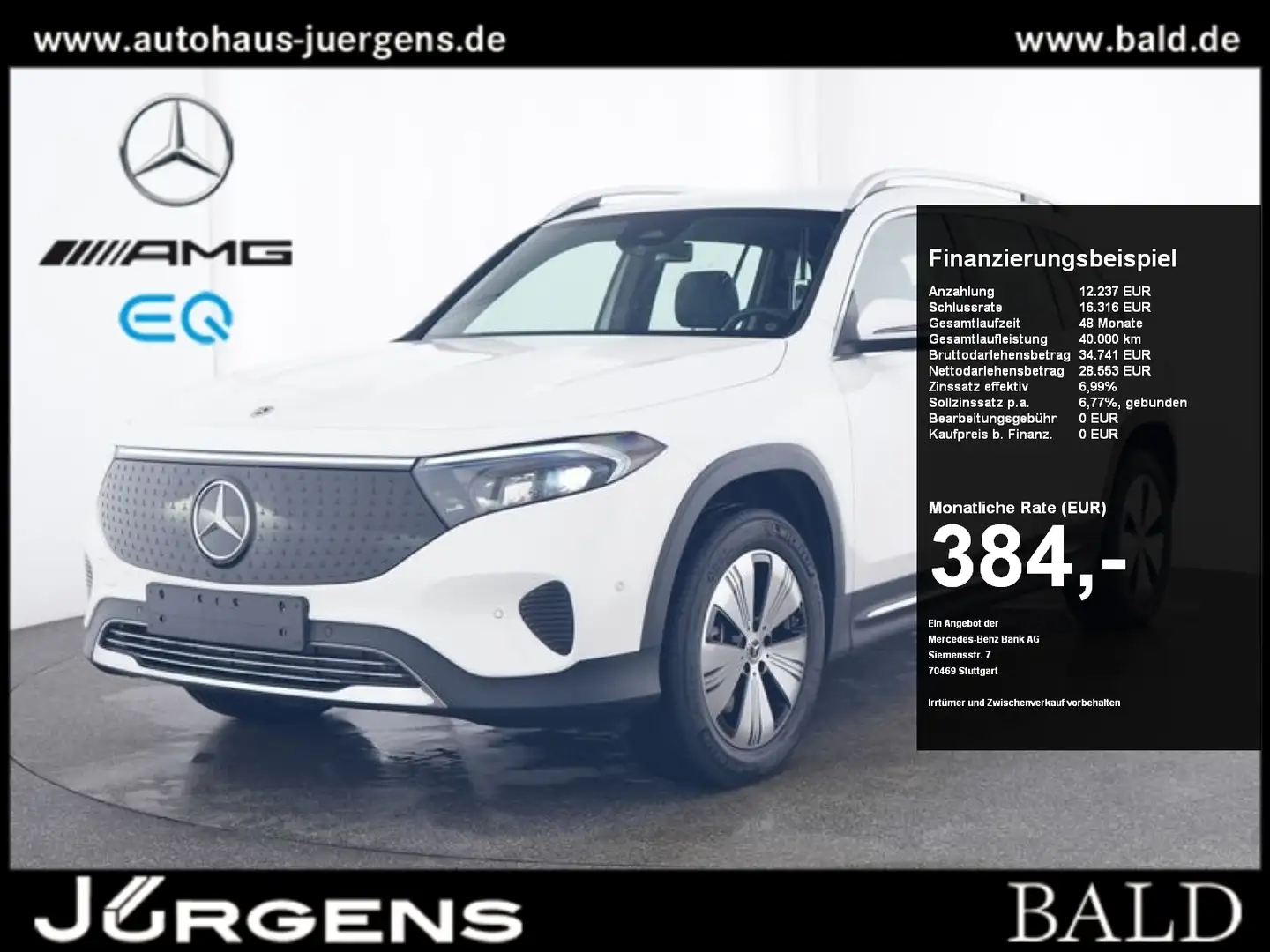Mercedes-Benz EQB 300 4M Progressive/7.Sitzer/Winter/CAM/LED Weiß - 1