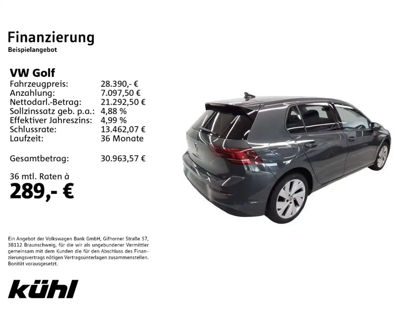 Volkswagen Golf 8 VIII 2.0 TDI Life LED/ACC/Standhzg./HuD/3 Grau - 2