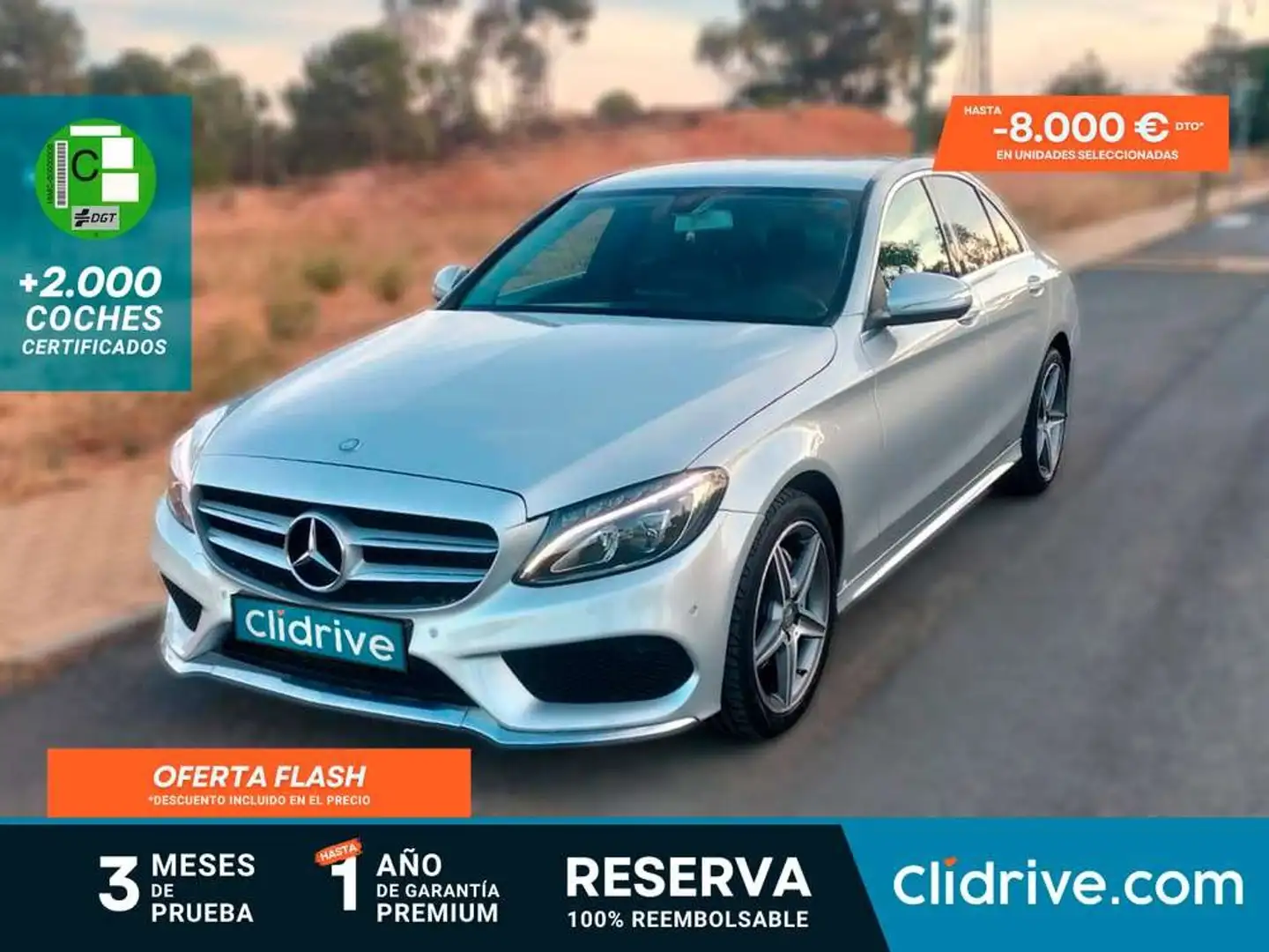 Mercedes-Benz C 220 220CDI Elegance Aut. Gris - 1