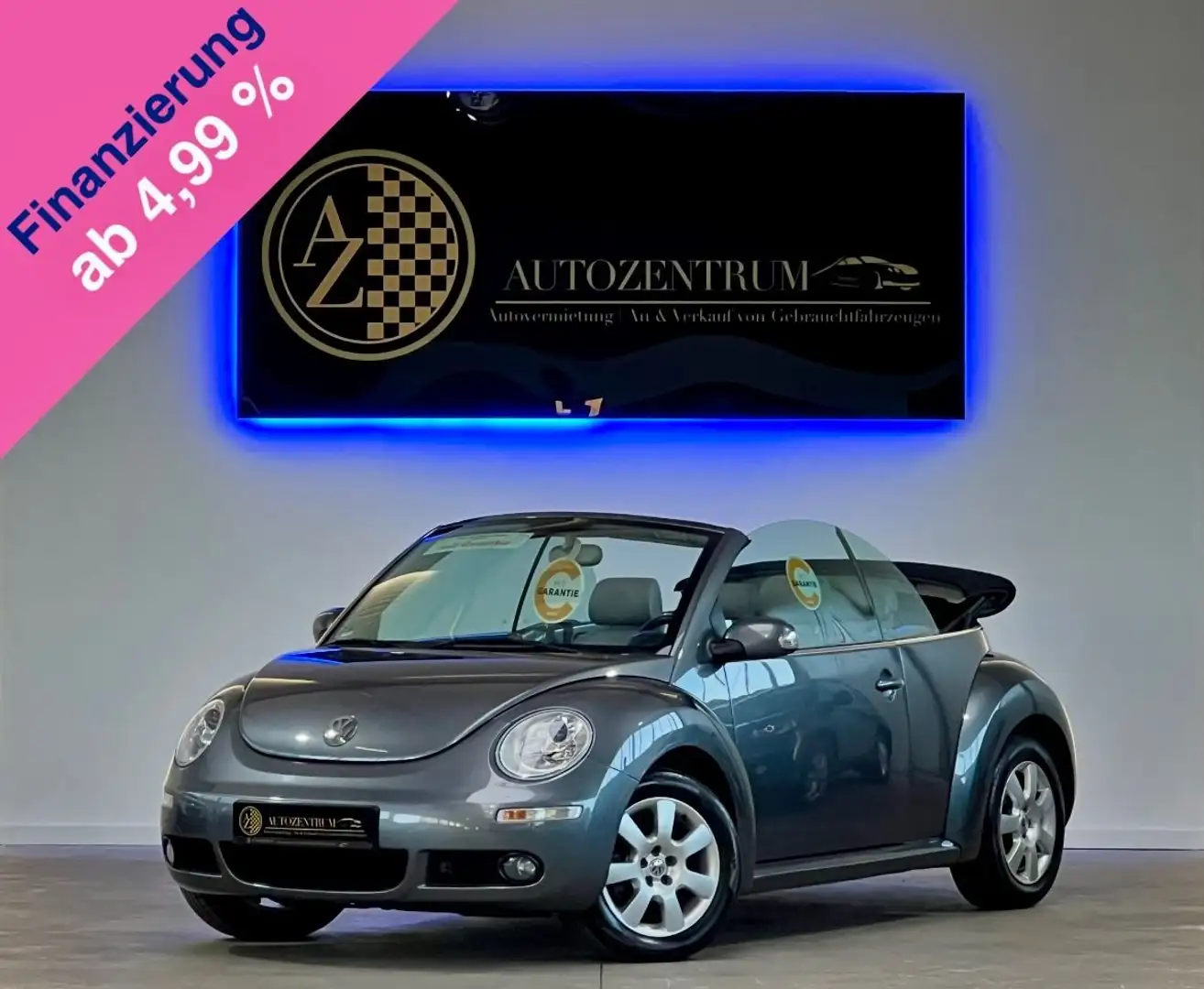 Volkswagen New Beetle Cabriolet 1.6 *GARANTIE*LEDER*CARBON* Grijs - 1