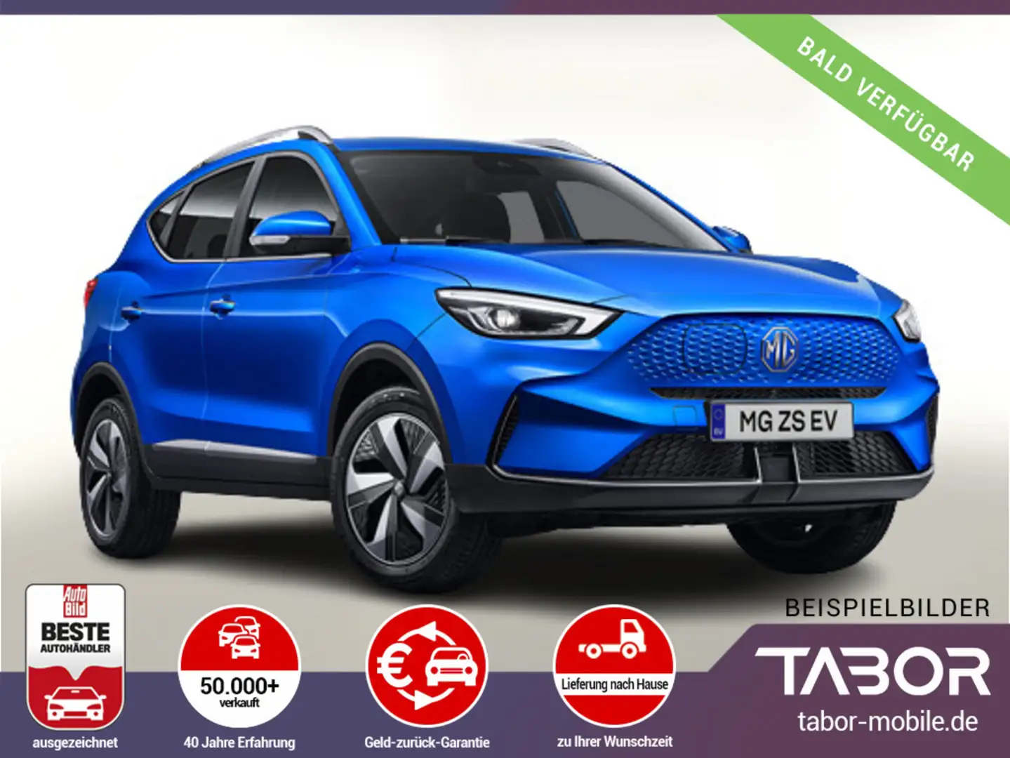 MG ZS EV Luxury Pano LED Nav ACC SHZ PDC PrivG 17Z Blau - 1