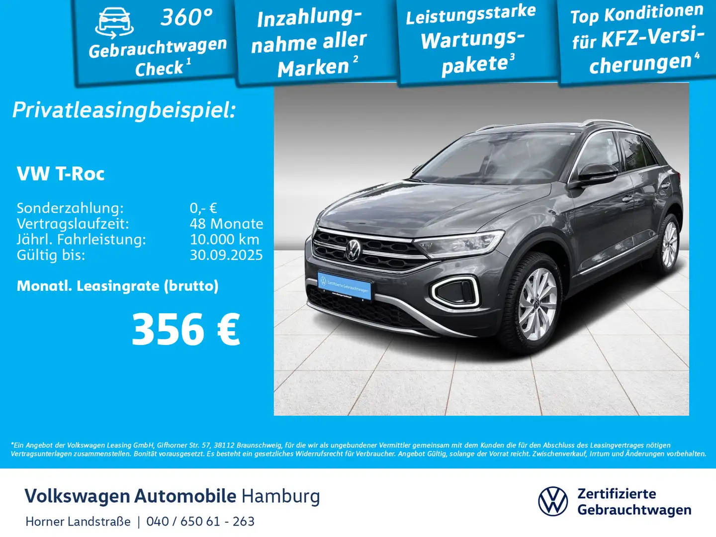 Volkswagen T-Roc Style 1.5 TSI DSG Sitzheizung Einparkhilfe Grau - 1