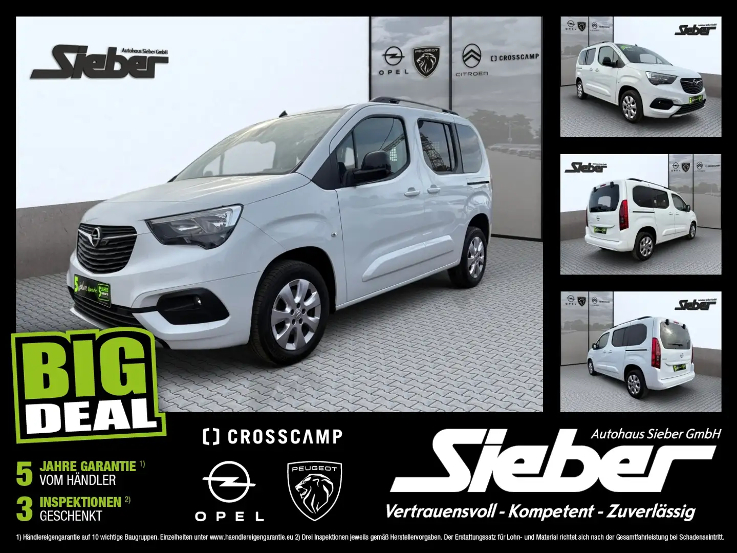 Opel Combo Life E 1.5 D Ultimate Kamera Tempomat Weiß - 1