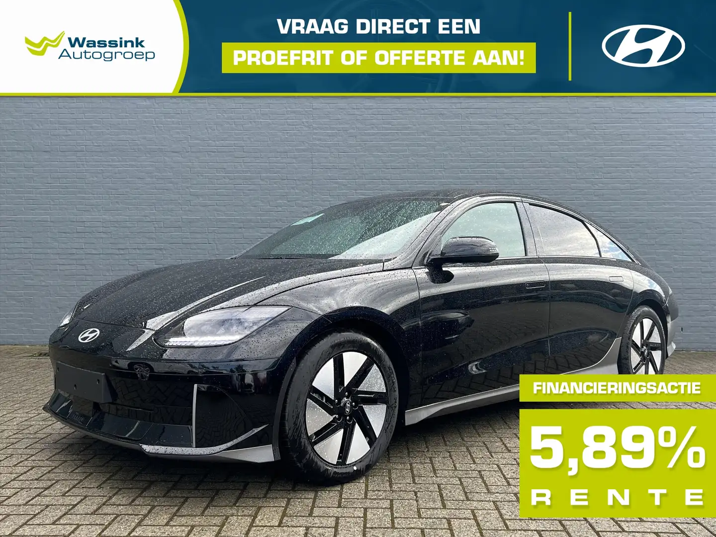 Hyundai IONIQ 6 77,4 kWh 229pk RWD Connect Zwart - 1