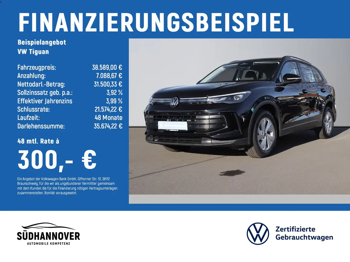 Volkswagen Tiguan 2.0 TDI DSG AHK+NAVI+LED+SHZ+PDC+KAMERA Zwart - 2