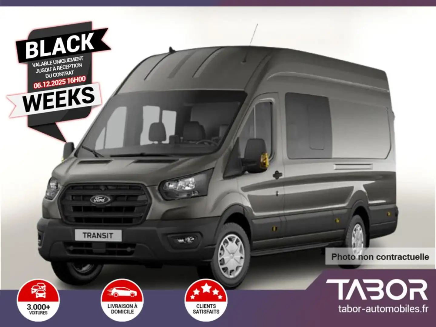 Ford Transit DCiV 350 TDCi 165 RWD L4H3 Trend Gris - 1