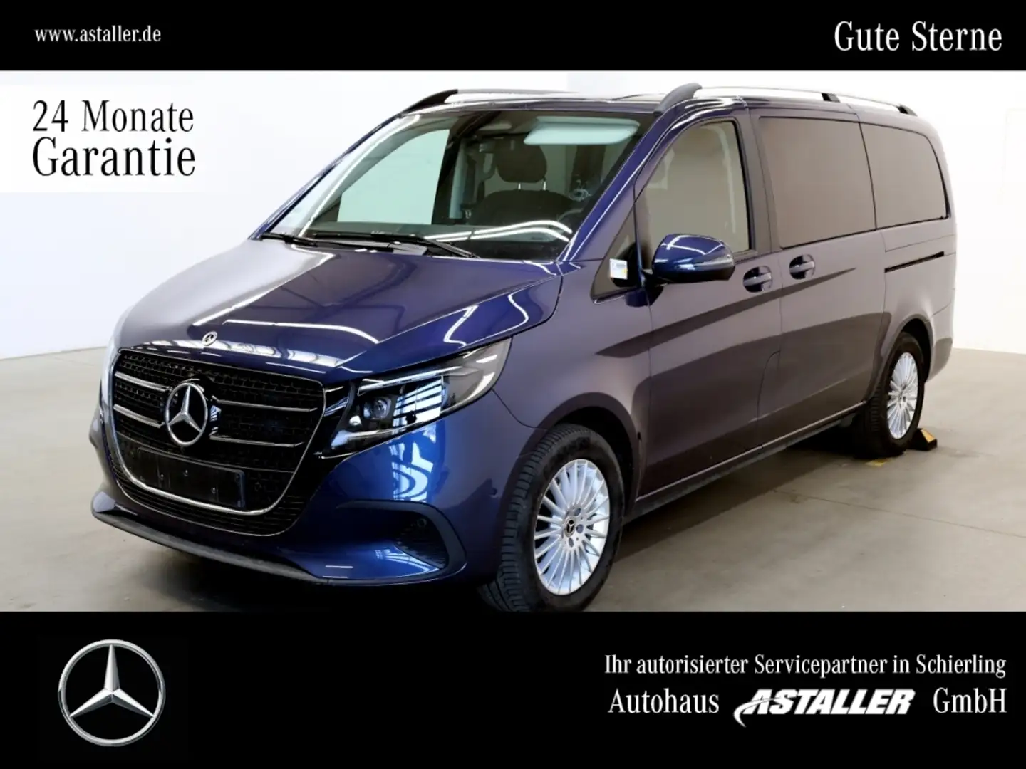 Mercedes-Benz V 250 d 4M Style Lang L2 Distro+Airmat+MOPF+WiPa Bleu - 1