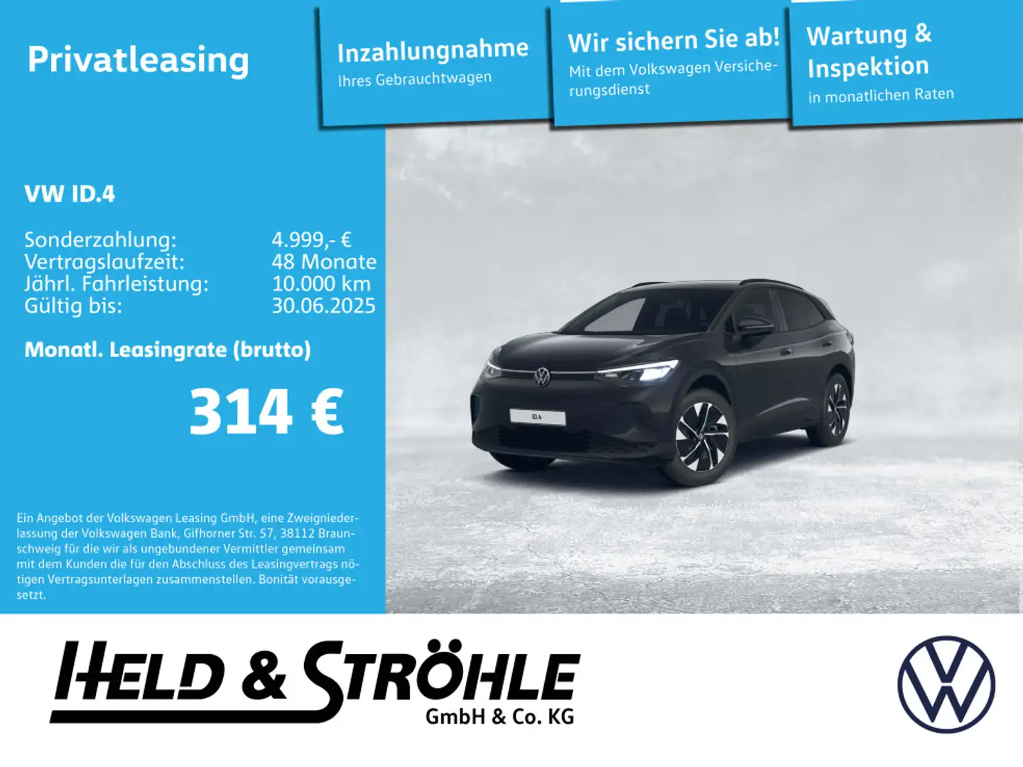 Volkswagen ID.4 MOVE 77kWh WÄPU AHK LED NAVPRO KAM PDC SHZ Zwart - 1