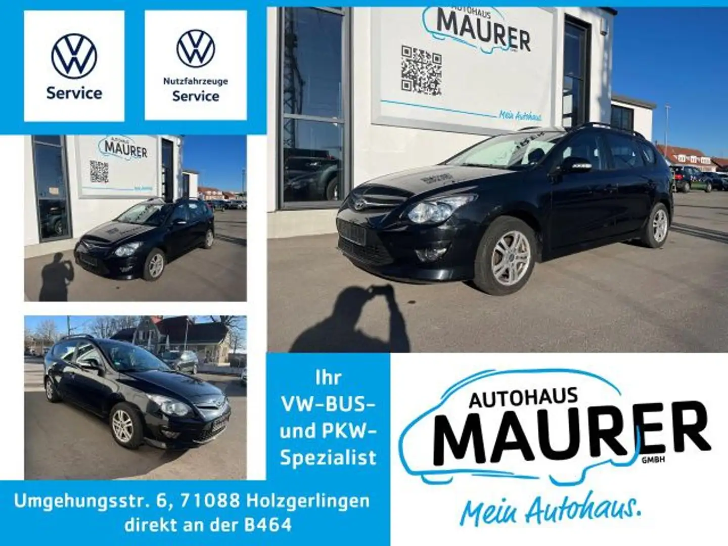 Hyundai i30 cw 1.6 CRDi Classic Sitzheizung PDC Alu Klima Schwarz - 1
