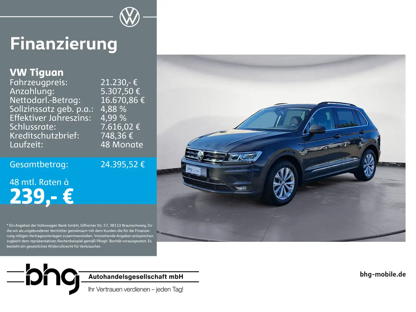Volkswagen Tiguan 1.5 TSI ACT OPF DSG Comfortline PanoDach Gris - 1