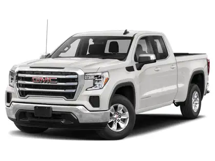 White 2019 GMC Sierra 1500 Elevation Double Cab 4WD Pickup Truck Four-Wheel Drive 8-Speed Automatic