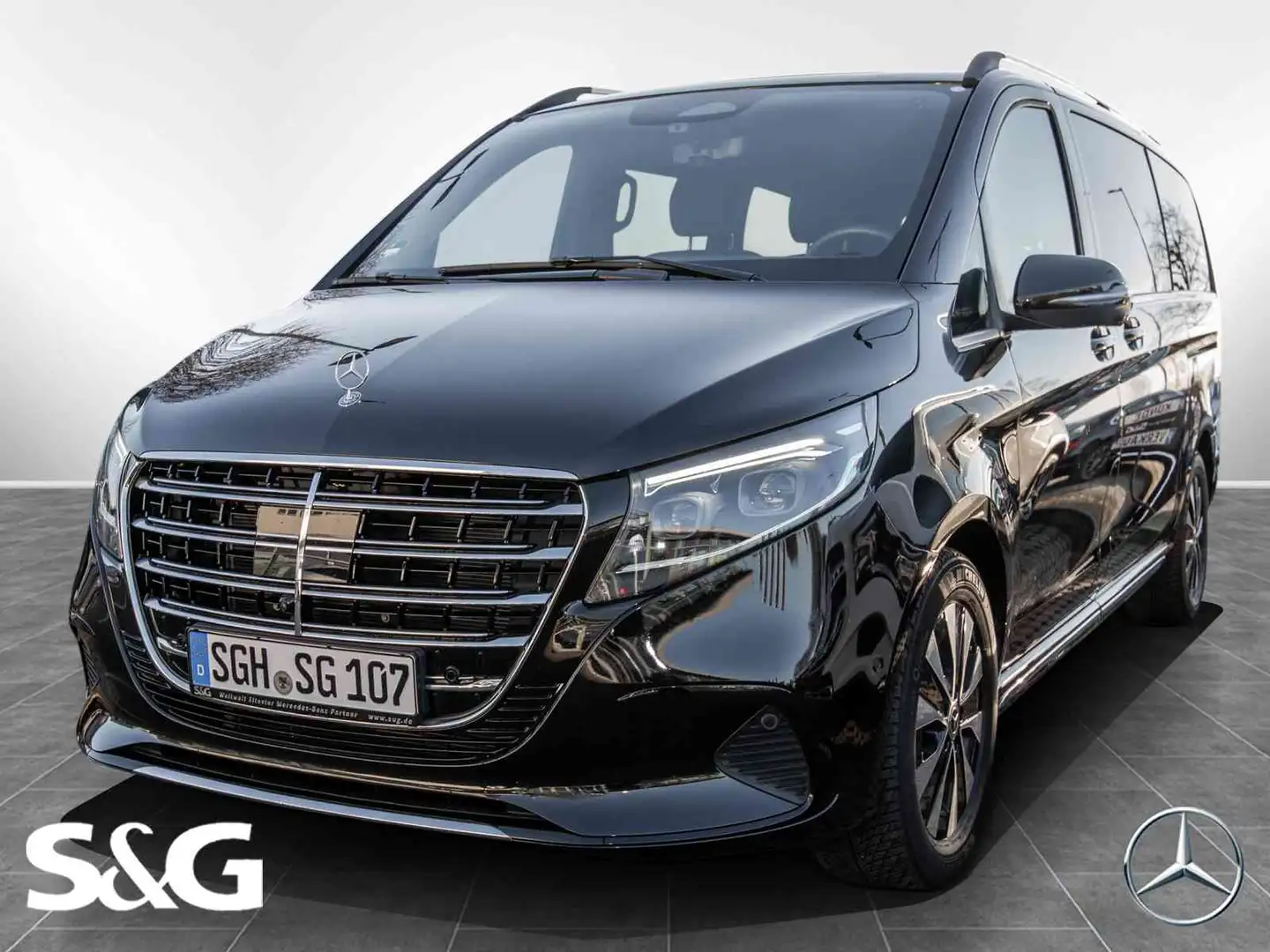 Mercedes-Benz V 300 d lang EXCLUSIVE MBUX+360°+M-LED+AHK+Totwi Negro - 1