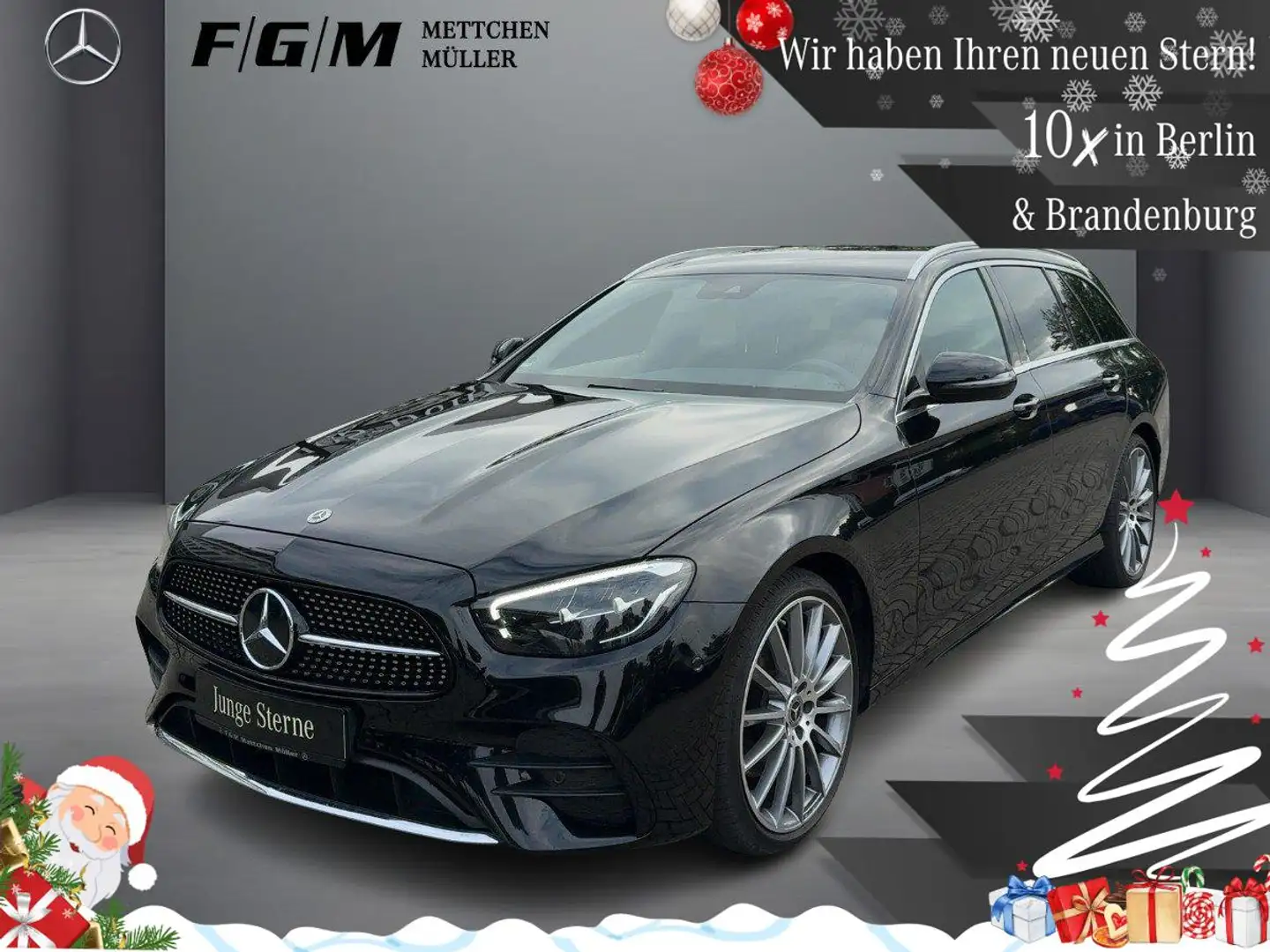 Mercedes-Benz E 220 d T 4M AMG-Line TWA|AHK|Sitzhz|EASY-PACK Negro - 1