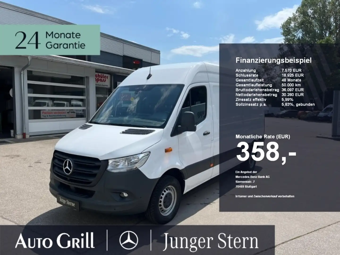 Mercedes-Benz Sprinter 317 CDI Kasten *3665*Klima*Navi*360Kam Bianco - 1