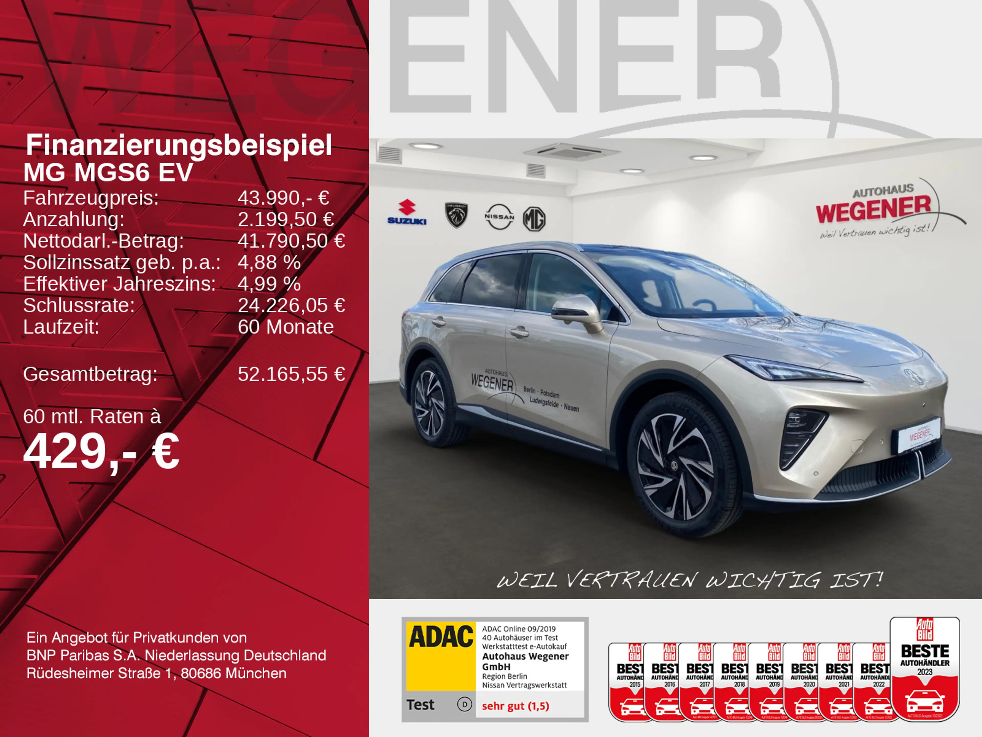 MG MGS6 EV Luxury RWD*HUD*360*PANO*Sitzklima*Ambi* — photo 2