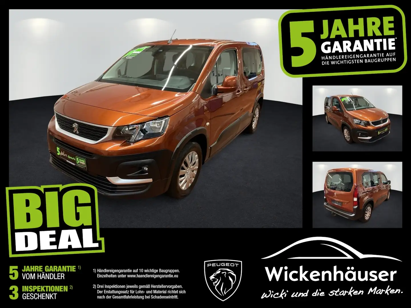 Peugeot Rifter 1.2 PureTech 110 L1 Active AHK+PDC+Navi Orange - 1