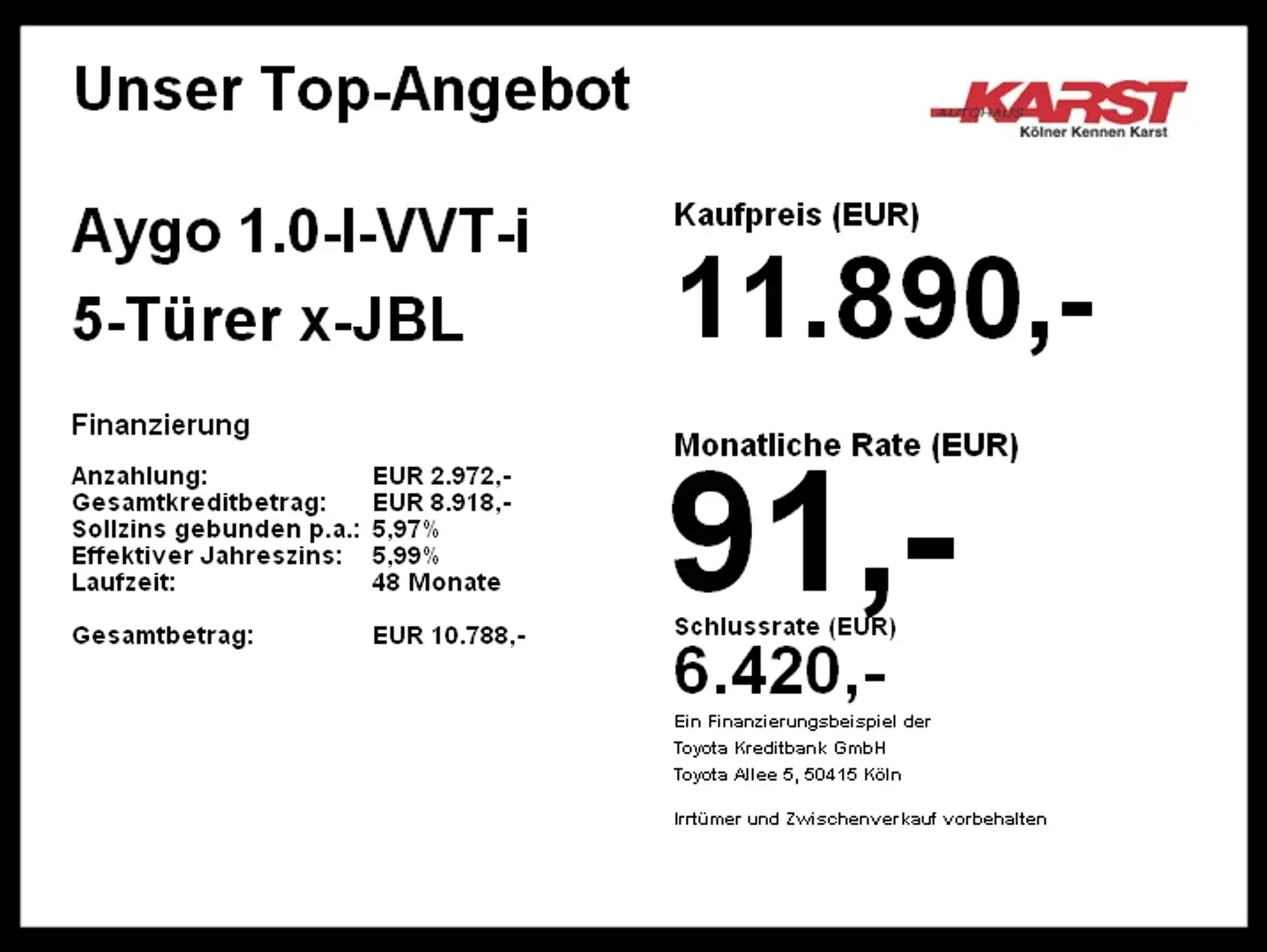 Toyota Aygo 1.0-l-VVT-i 5-Türer x-JBL Automatik Kamera Grau - 2